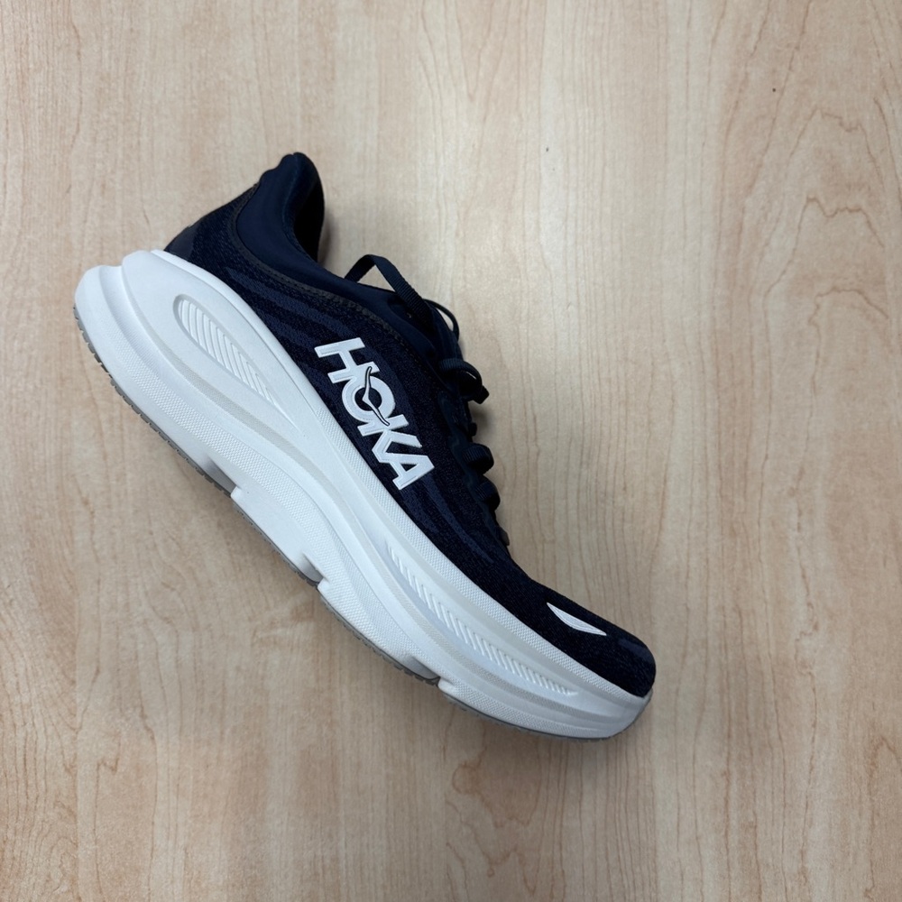 Hoka Bondi Navy and White Sneakers